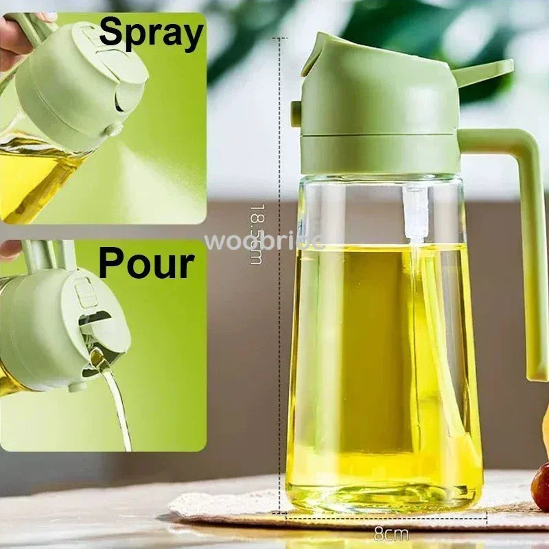 Olive Oil Spray Oil Polisher Kitchen Oil Washer Pour Spray Dispenser Bottle Airfryer for Cooking BBQ Camping Large Capacity